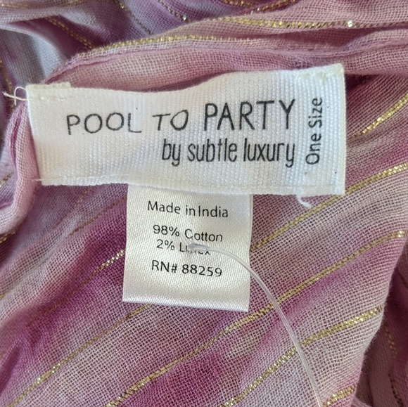 Pool to Party Subtle Luxury Scarf/Sarong NWT - Picture 7 of 8